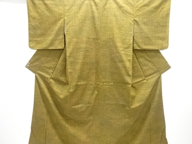 JAPANESE KIMONO / FUSHI TSUMUGI / WOVEN KIKKO PATTERN